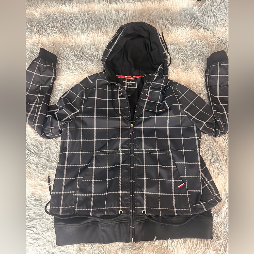 COPY - TOMMY HILFIGER SPORT Hooded Rain Jacket - Black Paid